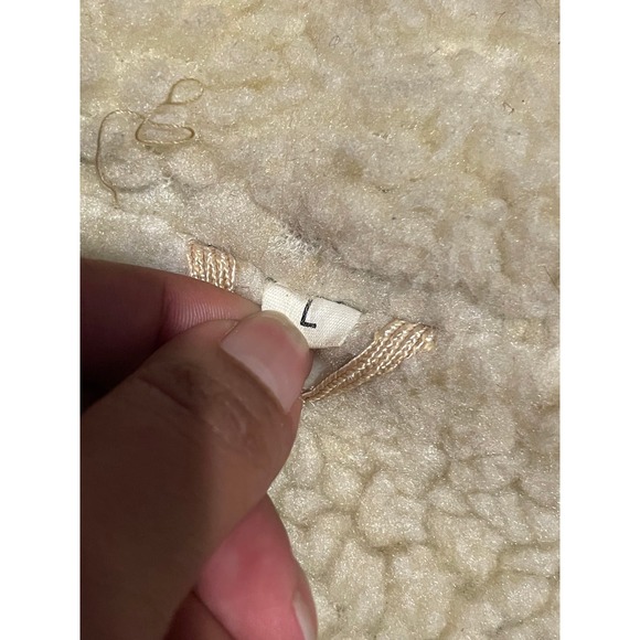 80s Wool Plaid Sherpa Jacket Size L - Picture 3 of 7